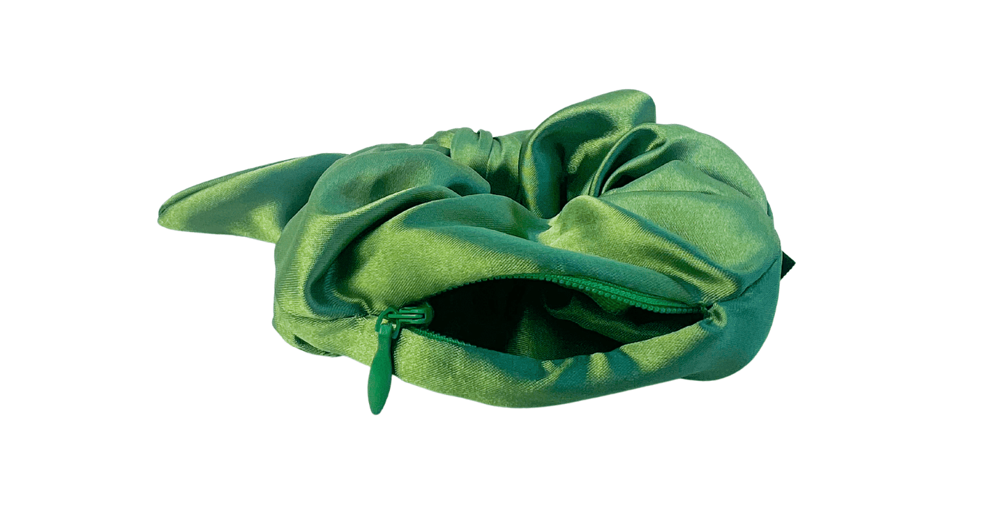 OAK | Green Satin Mini Scrunchie